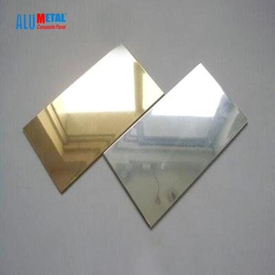 China 5800mm Mirror Aluminium Composite Panel Sheet For Partition Anodized Surface for sale