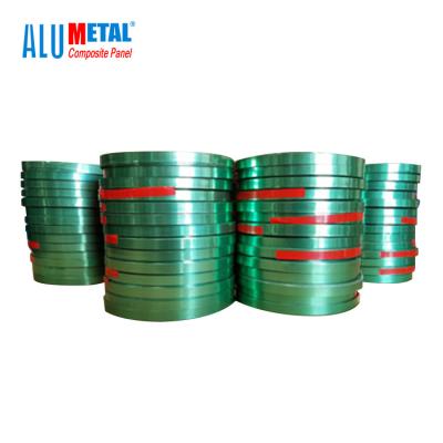 China Prepainted Coated Aluminum Strip Coil Alloy 1050 For Gutter 10MM - 1240mm for sale