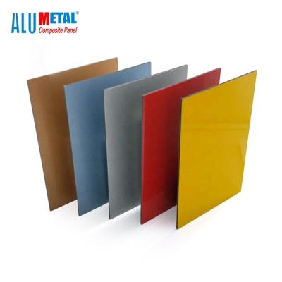 China 6mm Exterior Mirror ACP PVDF Aluminum Composite Panel Sheet AntiStatic Surface for sale