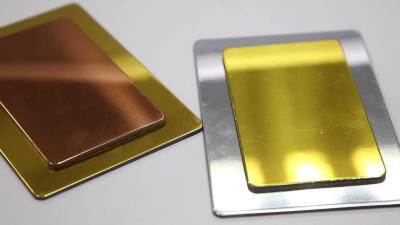 China Anodized 4mm 5086 Mirror Aluminum Composite Panel Gold 1570mm Sheet for sale