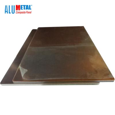 China 600mm Brushed Aluminum Metal Composite Panel  0.3mm Copper Surface SGS for sale