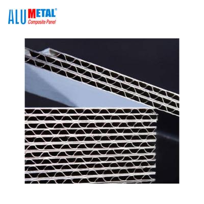 China Aluminum Corrugated Material Panels 1220X2440MM Acp Cladding PVDF Coating for sale