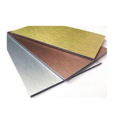 China 0.15mm 6mm Brushed Aluminum Composite Panel Alloy Sheet 1250x2440mm PE Core for sale