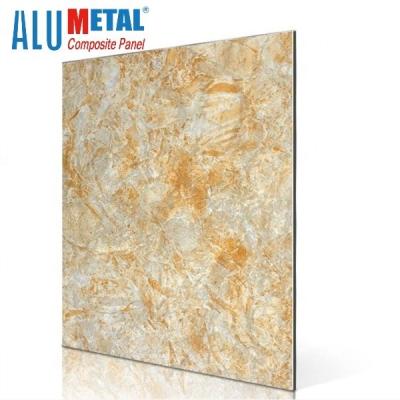 China Nacreous Crossbond Marble Aluminum Composite Panel 0.05mm 5800mm Anti Static for sale