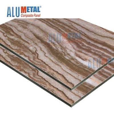 China 0.08mm 6mm Wood Plastic Marble Aluminum Composite Panel Exterior Wall Cladding Odm for sale