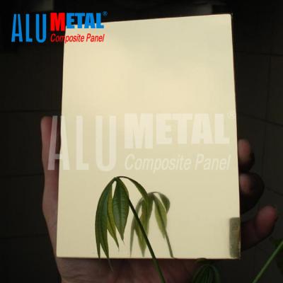 China Cobre escovado 4mm de espessura painel composto de alumínio à prova de molde SGS certificado à venda