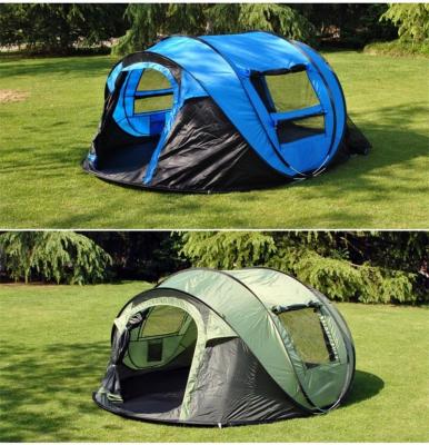 China Easy Pop Up 4 Person Waterproof Family Camping Tent Automatic Setup 2 Doors for sale