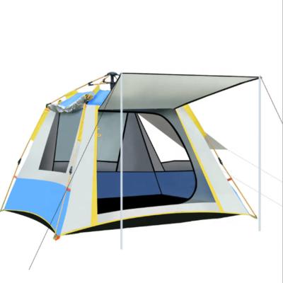 China Outdoor Automatic Folding Camping Tent 190T Polyester Four Sides Three Windows for sale