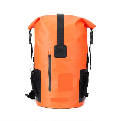 China dustproof Waterproof Mountaineering Backpack 35L 500D PVC Tarpaulin Material for sale