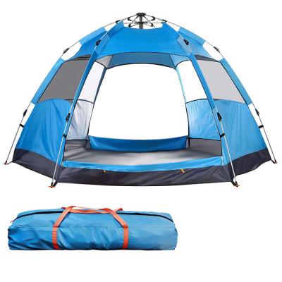 China 190T Polyester Spring Style Pop Up Hiking Tent 3-4 Person Spring Style for sale