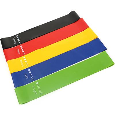 China OEM Stretching Resistance Band 5 Size 130g Exercise Workout Bands for sale