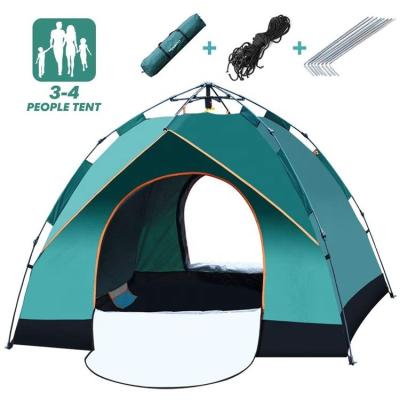 China Outdoor Single Layer 2 3 Person Camping Tent Anti UV Deep Green Color for sale