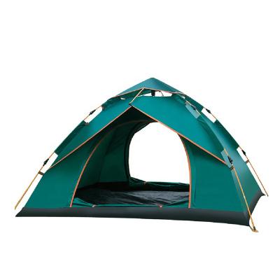China Outdoor 3-4 Person Folding Camping Tent Double Doors 1000mm Waterproof for sale
