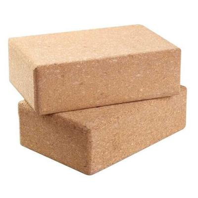 China Non Slip Eco Wooden Yoga Brick High Density Cork Blocks 2 Pack for sale