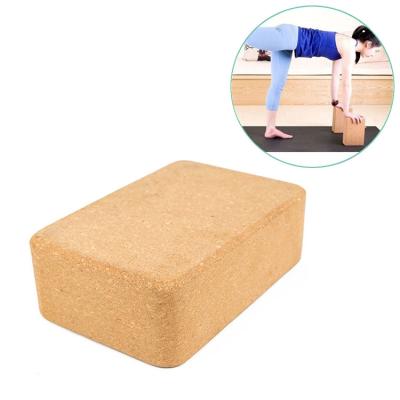 China Anti Tilt Lightweight Cork Yoga Block 2 Pack Odorless Moisture Proof for sale