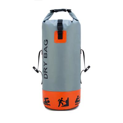 China trouxa impermeável 25L da mochila de encerado resistente para caminhar acampamento que parte à venda