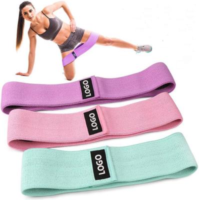 China Thick Non Slip Fabric Loop Resistance Bands polyester latex lightweight odorless for sale