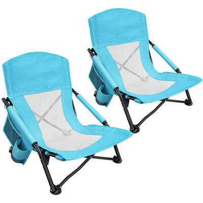 China Mesh Fabric Low Ultralight Camping Chair 250lbs Folding Recliner Camping Chair for sale