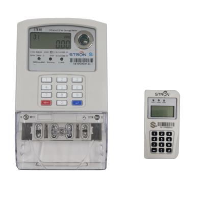 China 230V Single Phase Prepaid Meter , 50HZ Commercial Electric Meter for sale