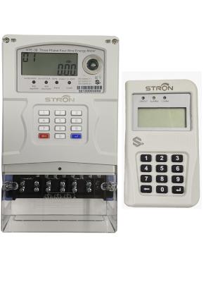 China 10A 3 Phase Prepaid Electricity Meters , 400imp/KWh STS Prepayment Meter for sale