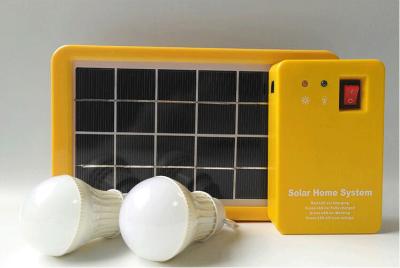 China 3W Lithium Solar Energy Small System 2 Light Bulb Light Outdoor Camping Travel Light for sale