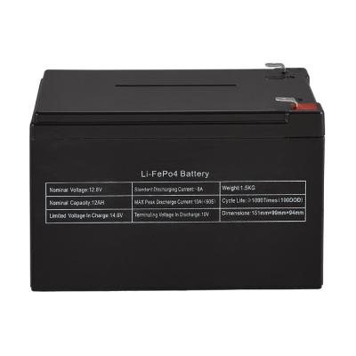 China Lithium Battery 12v 12ah Lifepo4 Battery 12.8v Factory for sale