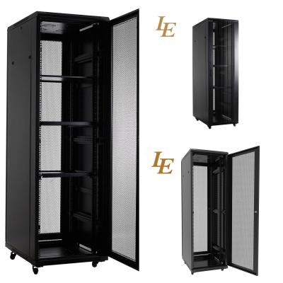 China Ip20 Network Cabinet Server Enclosure With Arc Shaped Vented Front Door for sale