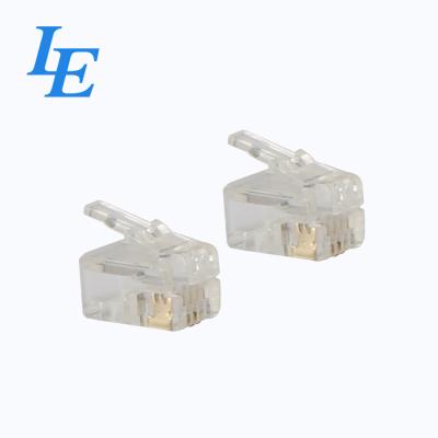 China Transparent Cat6 Rj45 Pass Through Connector , Copper Easy Rj45 Connector for sale