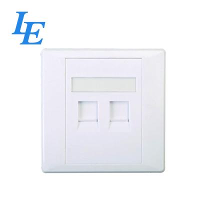China White Rj45 Face Plate Wall Sockets , Data Point Faceplate PC Material for sale