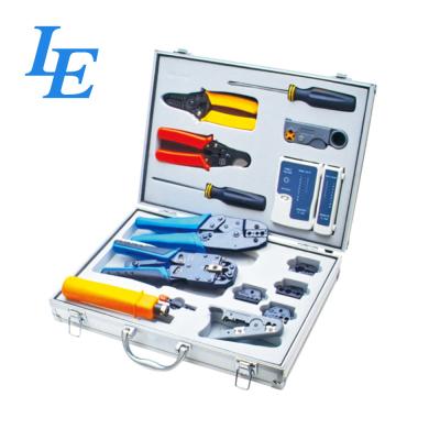 China LE-K4015 Network Wiring Tools Kit Set Of Crimp Punch Strip Cut Tool Tester for sale