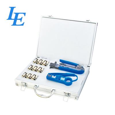 China RJ45/12/11 Network Cable Tool Set For Crimping / Cutting / Stripping CE Approved for sale