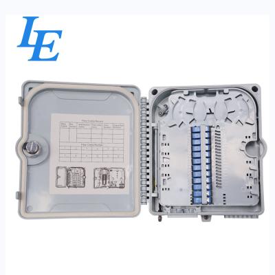 China Outdoor 12 Cores Fiber Optic Distribution Box PC ABS Plastic Material CE Approved for sale