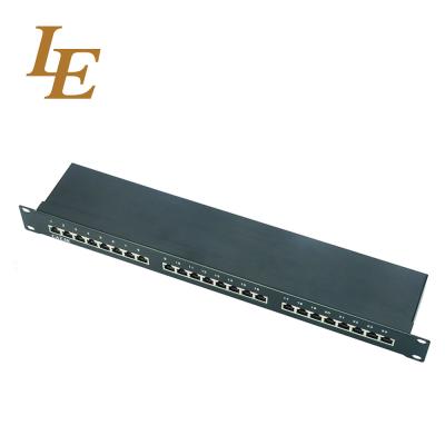 China Fiber Networking CAt5E 24 Way UTP FTP Patch Panel SPCC Plastic Rack 19 Inch Superior Performance for sale