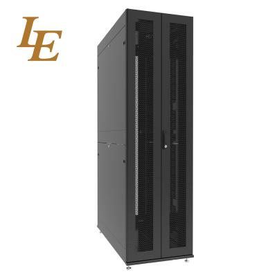 China Black Color Floor Mount Server Rack Full Size Rack Cabinet 18 - 47U Height for sale