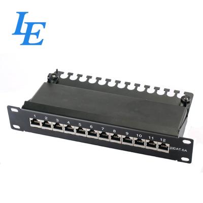 China 8 Port 1U FTP CAT6A Patch Panel With Cable Management for sale