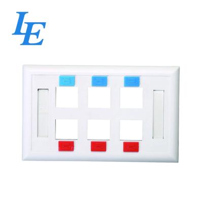 China 6 Port RJ45 Network Faceplate for sale