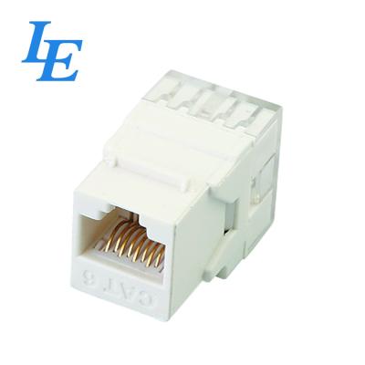 China Cat6A 180 Unshielded Dual IDC Network Keystone Jack for sale