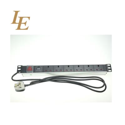 China UK Type 19 Inch 1u Rack Mounted Pdu With C14 Inlet for sale