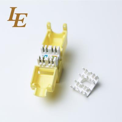 China LE 180 Degree Unshielded RJ45 Toolless Cat6a Keystone Jack For Ethernet for sale