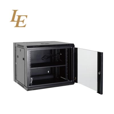 China Wall Mount 9u Network Cabinet Enclosure 600mm Depth Hinged Back for sale