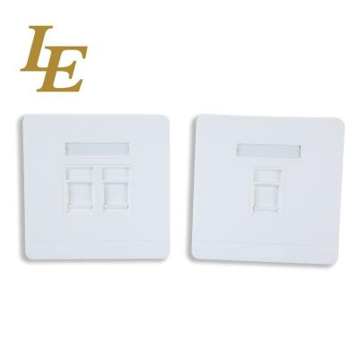 China Sgs Single Double Port Rj45 Wall Network Faceplate Socket Oem / Odm for sale