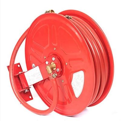 China Safety Fire Hose Reel 30m Firefighter Water Hose With Sprinkler Nozzle for sale