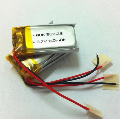 中国 超薄型リチウム電池 ポリマー1Cリポ電池 3.7V 150mAh 販売のため