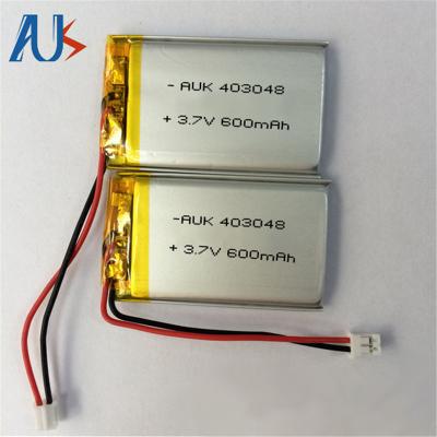 Chine 1C Ultra Thin LiPo Battery 3,7V 600mAh 403048 Batterie au lithium polymère à vendre