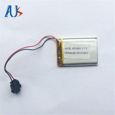 China OEM oplaadbare Li-ion batterij 3.7v 800mah 423450 Aanpassen Te koop