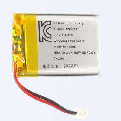 China Universal 103040 Battery Rechargeable Lithium Ion Polymer Battery 3.7v 1200mah for sale