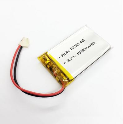 China 3.7V 1550mAh Custom LiPo Battery Lithium Polymer Overcharge Protection for sale