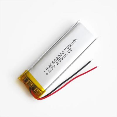 China 3.7V 700mAh Lithium Ion Polymer oplaadbare batterij met IEC62133 Te koop