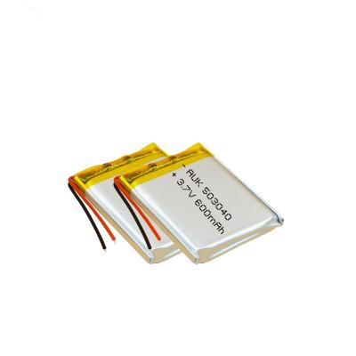 中国 OEM ODM 600mAh 3.7V 053040 503040 リチウムイオン電池 3.7v リポ電池 500mAh 販売のため