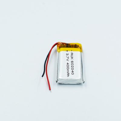 China Rechargeable Lithium Ion Polymer 602040 3.7v 450mah 400mAh Lipo Battery For Wireless Headset for sale